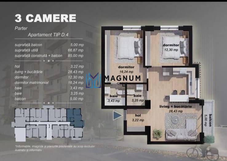 Apartament de vanzare 3 camere Berceni Grand Arena