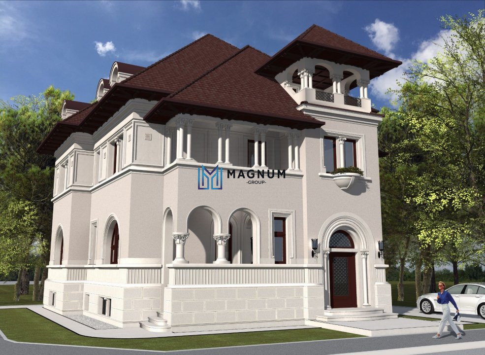 Vila cu arhitectura deosebila de vanzare- Primaverii- televiziune